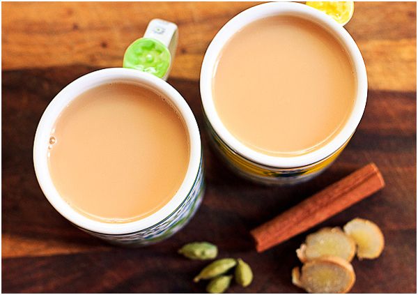 tea with milk and spices