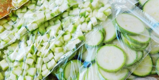 Photos of frozen zucchini
