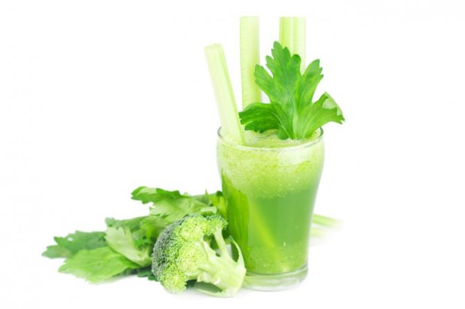 celery smoothie for a nursing mother