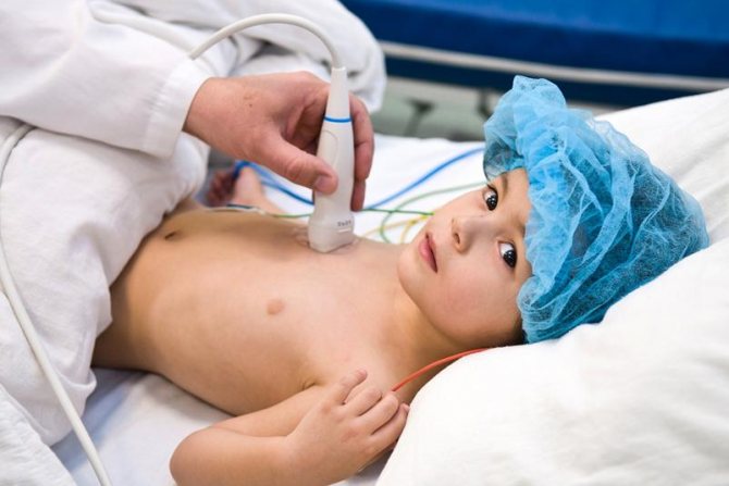 Carrying out ultrasound in children
