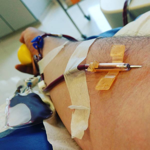Donating blood for platelets