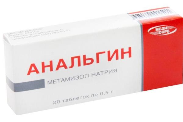 Packaging of Analgin tablets