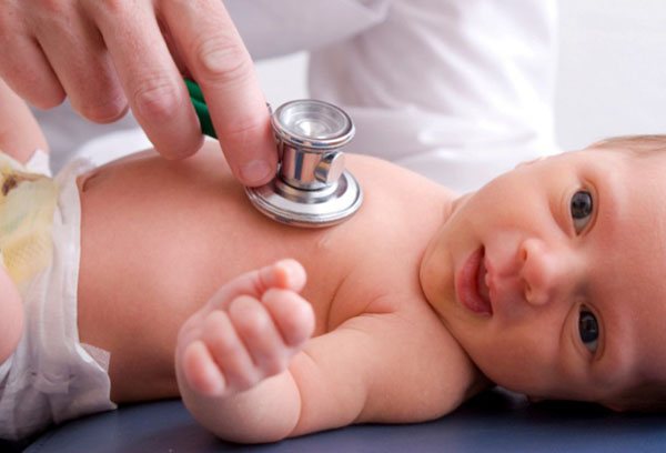 Medical examination of the baby